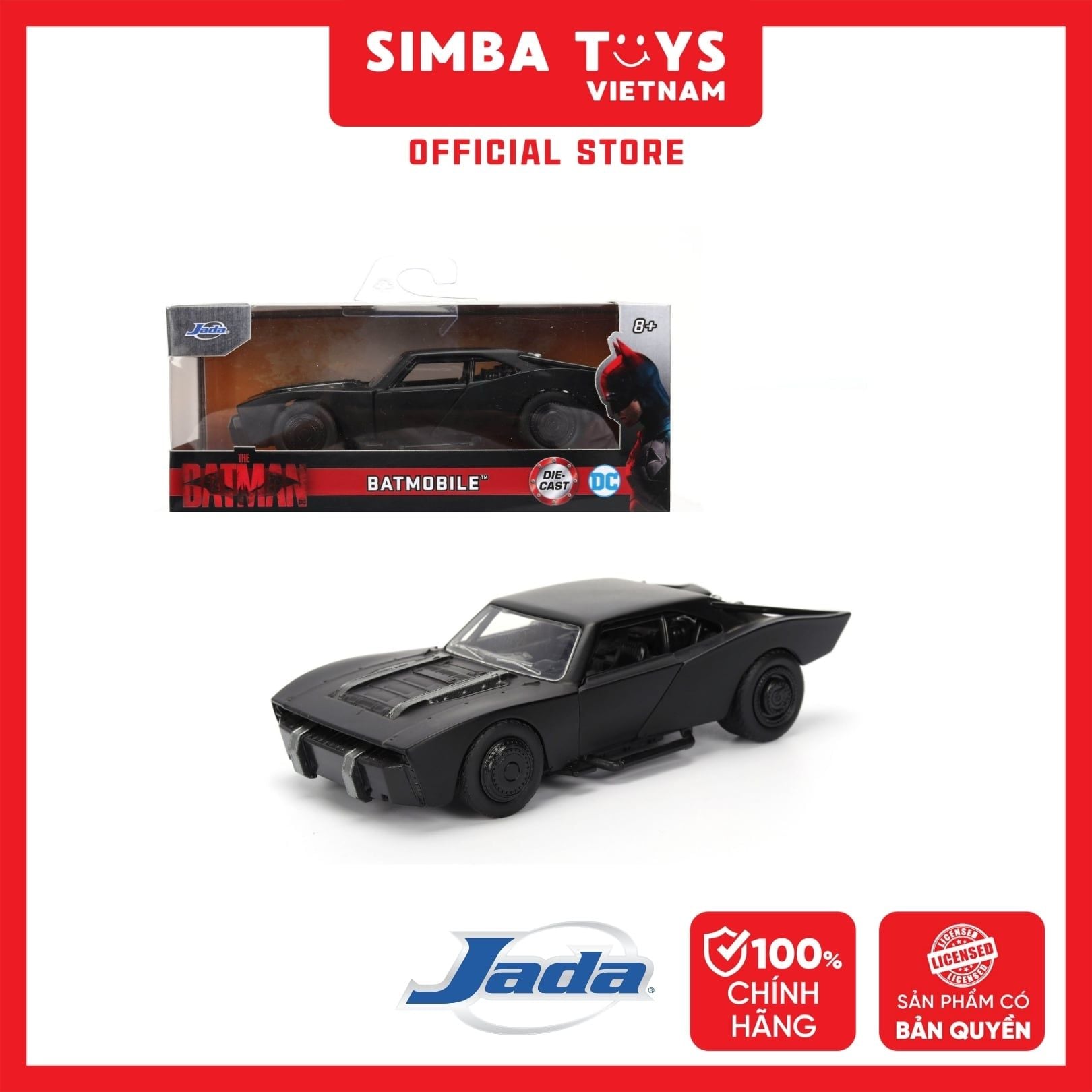  [CHỌN MẪU] Đồ Chơi Xe Mô Hình JADA TOYS DC Comics Batman Scale 1:32 - Simba Toys Vietnam 