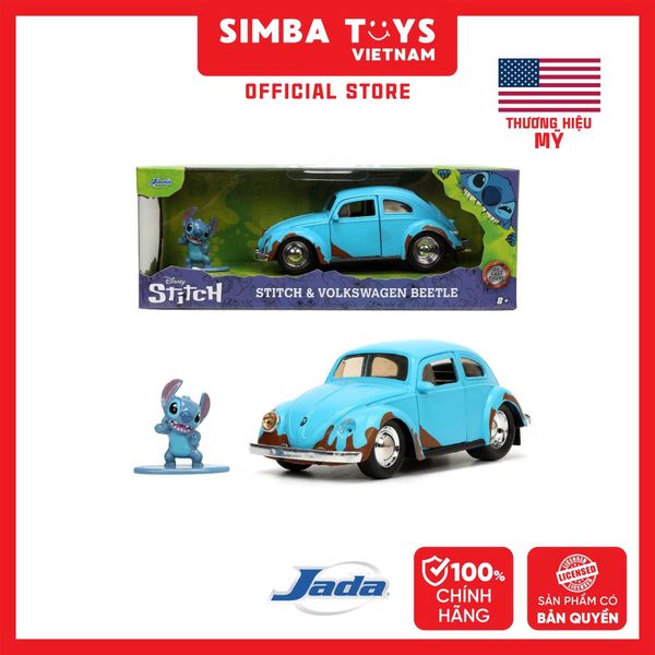  Đồ Chơi Xe Mô Hình JADA TOYS Disney Volkswagen Beetle & Stitch Figure 1:32 33251 - Simba Toys Vietnam 