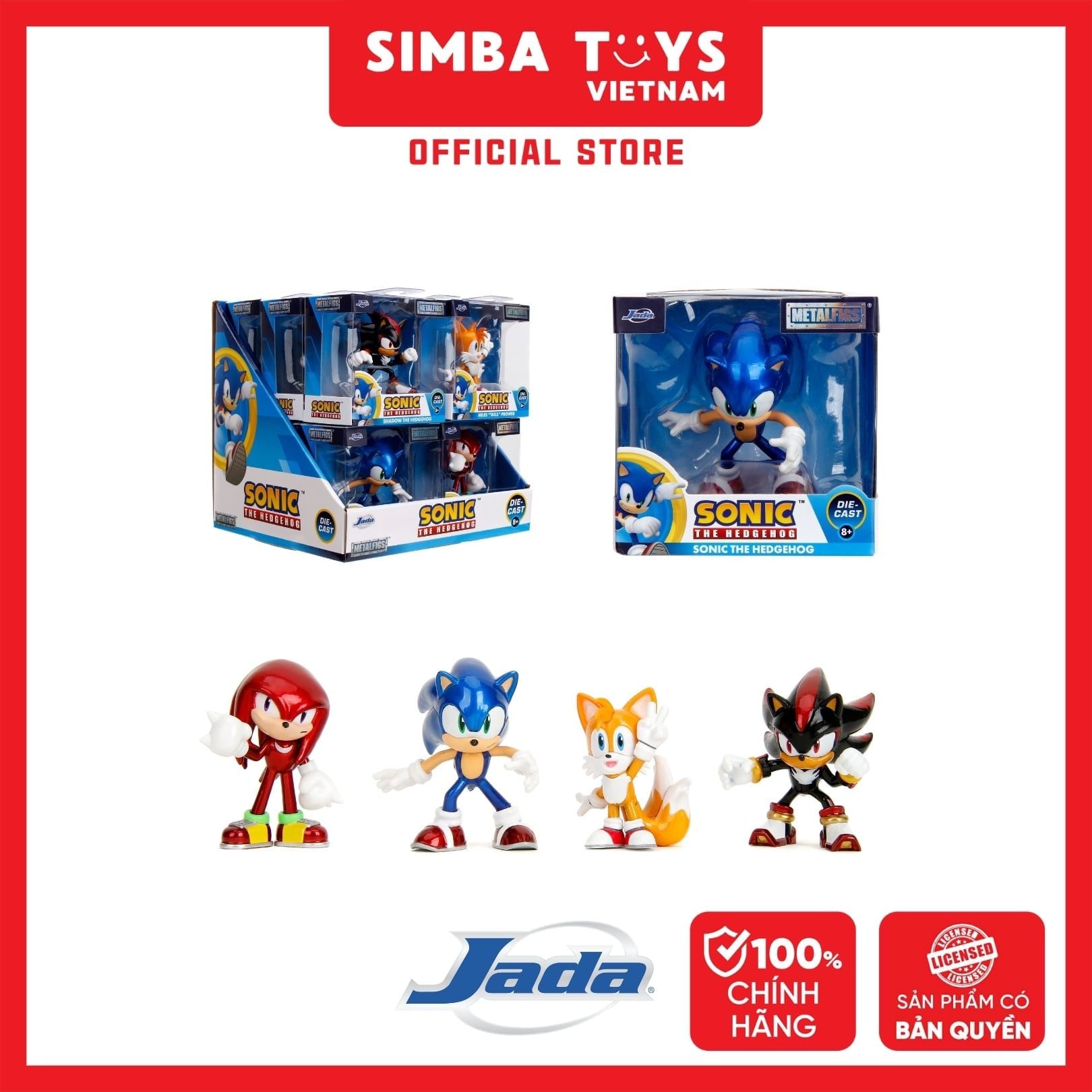  [CHỌN MẪU] Đồ Chơi Mô Hình Sưu Tầm JADA TOYS Sonic 2.5