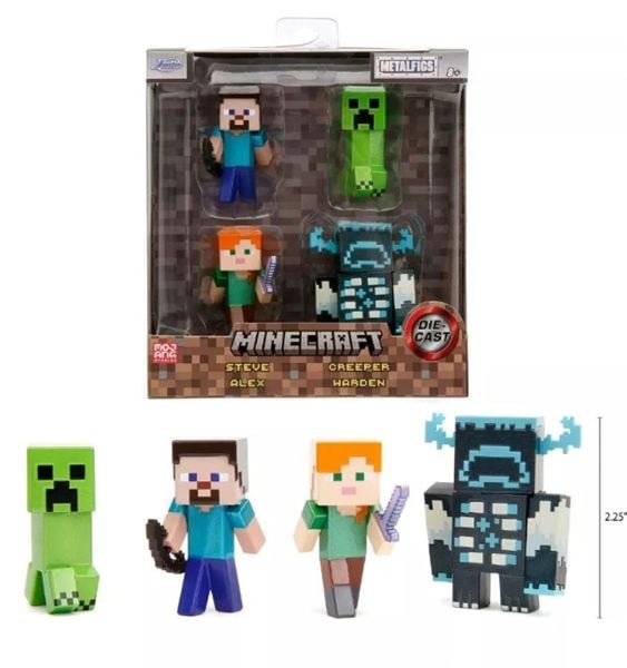  [CHỌN MẪU] Bộ 4 Đồ Chơi Mô Hình Sưu Tầm JADA TOYS Minecraft 2.5