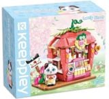  Đồ Chơi Lắp Ráp KEEPPLEY Lovely Street Tuxedo Cat Strawberry House Building Blocks K28008 