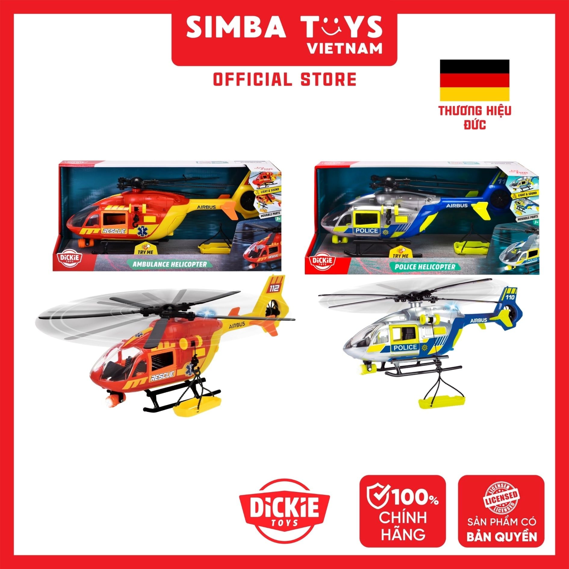  Đồ Chơi Trực Thăng DICKIE TOYS Helicopter - Simba Toys Vietnam 