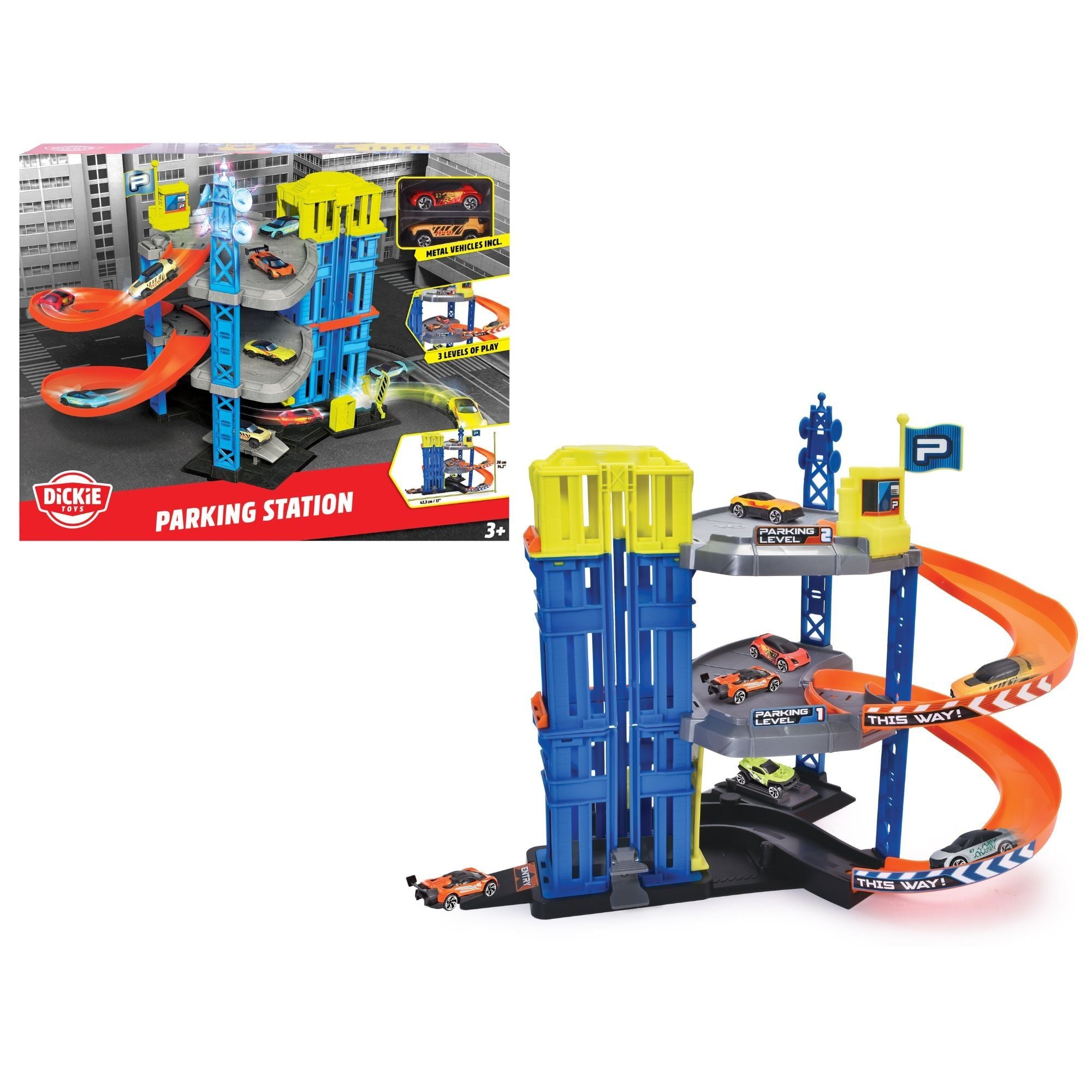  Bộ Đồ Chơi Bãi Đỗ Xe DICKIE TOYS Parking Station Playset 203337000 - Simba Toys Vietnam 