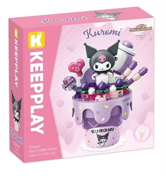  Đồ Chơi Lắp Ráp KEEPPLAY Sanrio Ice Cream Cone KUROMI K20845 Building Block - Simba Toys Vietnam 