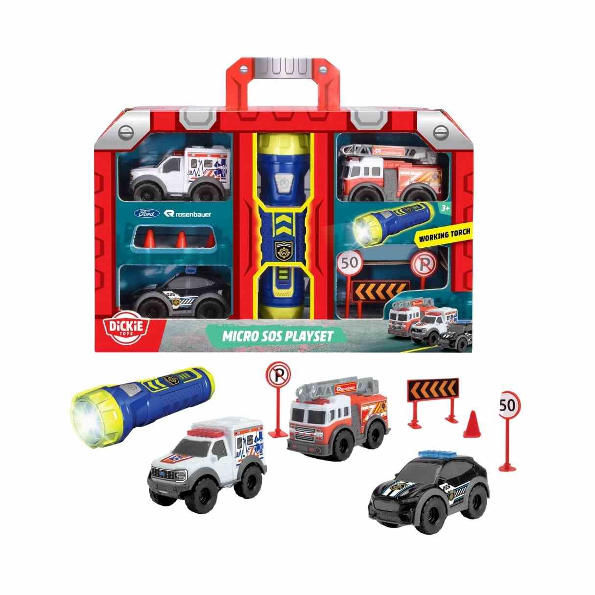  Bộ Đồ Chơi Xe Cứu Hộ DICKIE TOYS Micro SOS Playset 203714024 - Simba Toys Vietnam 