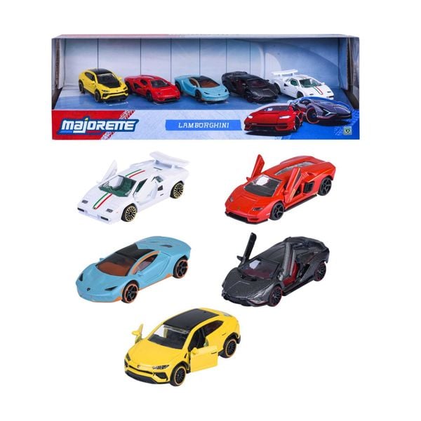  Bộ 5 Đồ Chơi Xe Mô Hình MAJORETTE Lamborghini 5 Pieces Giftpack 8502105001 1:64 Diecast - Simba Toys Vietnam 