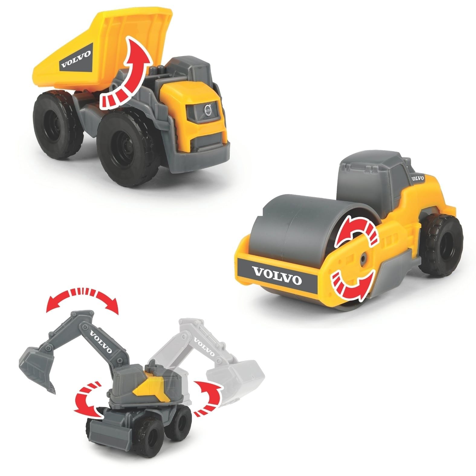  Bộ Đồ Chơi Xe Xây Dựng DICKIE TOYS Volvo Micro Builders 203722009 - Simba Toys Vietnam 