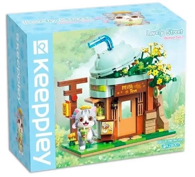  Đồ Chơi Lắp Ráp KEEPPLEY Lovely Street ASH Cat Milk Tea Shop Building Blocks K28007 