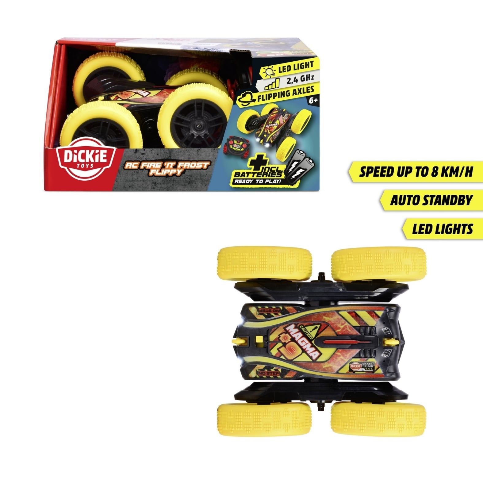  Đồ Chơi Xe Điều Khiển DICKIE TOYS RC Fire´N Frost Flippy 201103007 - Simba Toys Vietnam 