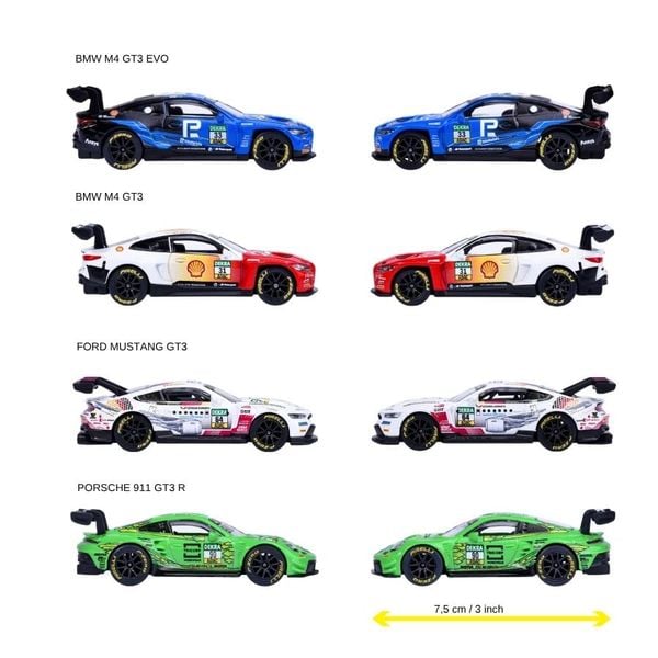  8502105013 Đồ Chơi Xe Mô Hình MAJORETTE Motorsport DTM 4 Pieces Giftpack 