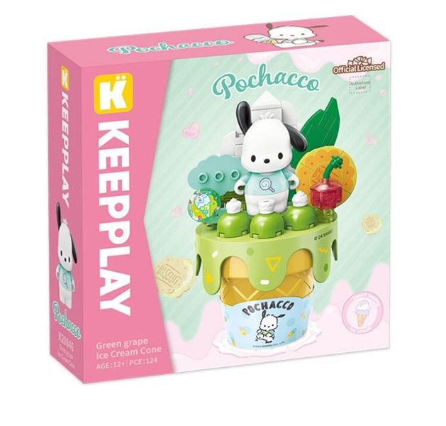  Đồ Chơi Lắp Ráp KEEPPLAY Sanrio Ice Cream Cone POCHACCO K20846 Building Block - Simba Toys Vietnam 