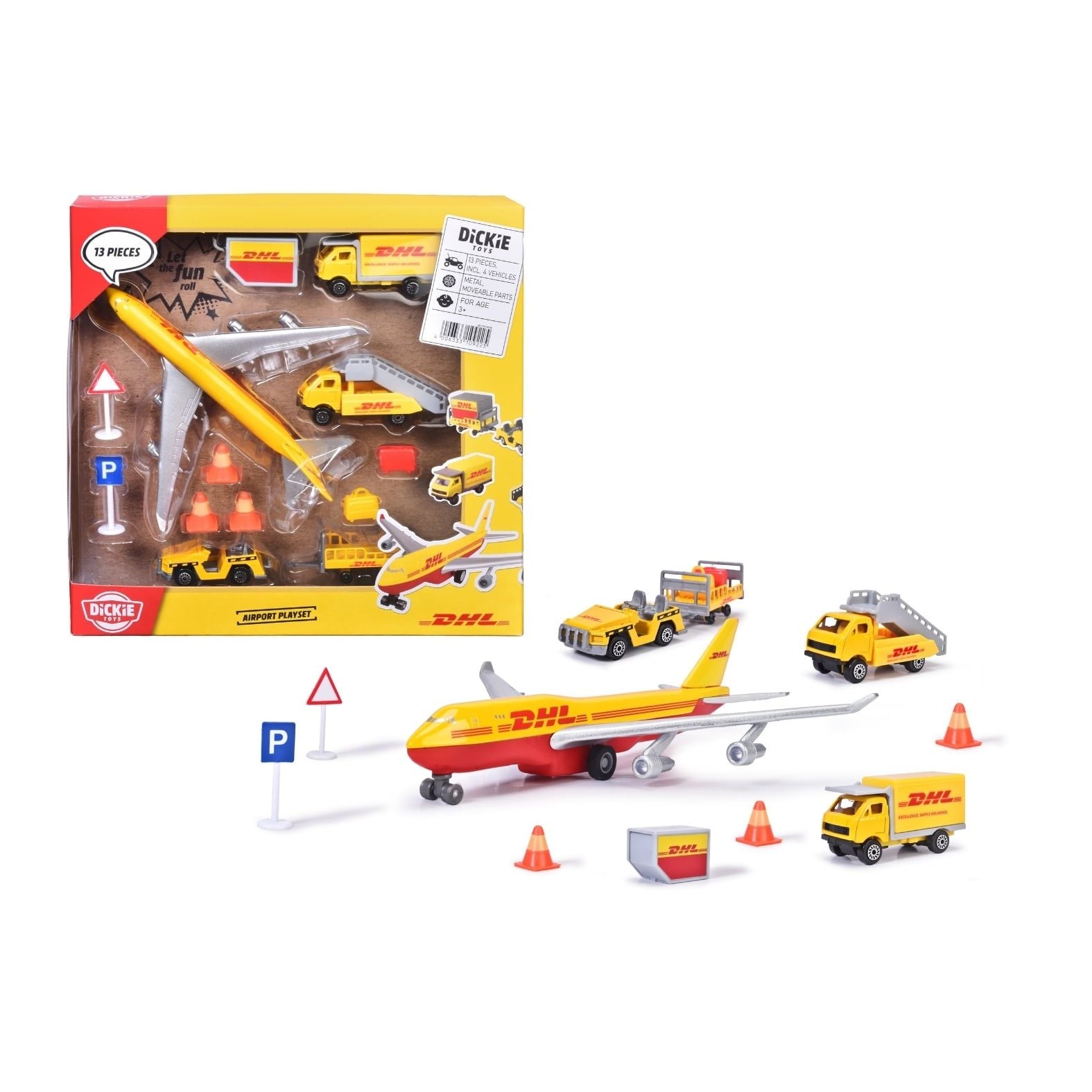  Bộ Đồ Chơi Dịch Vụ Sân Bay DICKIE TOYS DHL Airport Playset 203743018 - Simba Toys Vietnam 