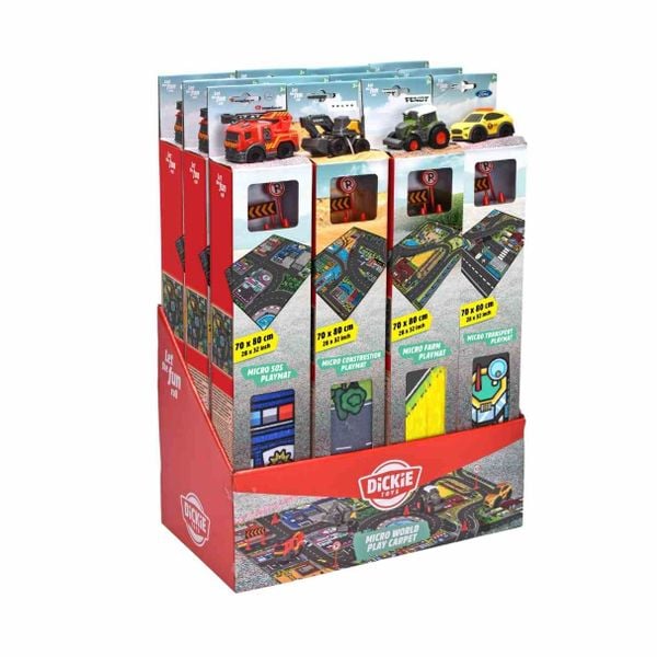  Bộ Đồ Chơi Xe Thảm Sàn Thành Phố DICKIE TOYS Micro World Playmat 203746018 - Simba Toys Vietnam 