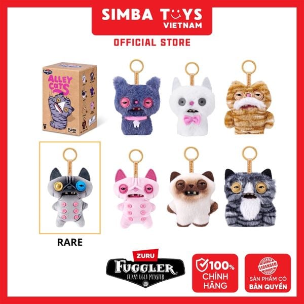  Đồ Chơi Sưu Tầm Hộp Mù ZURU TOYS Fuggler Alley Cat Keyrings 5