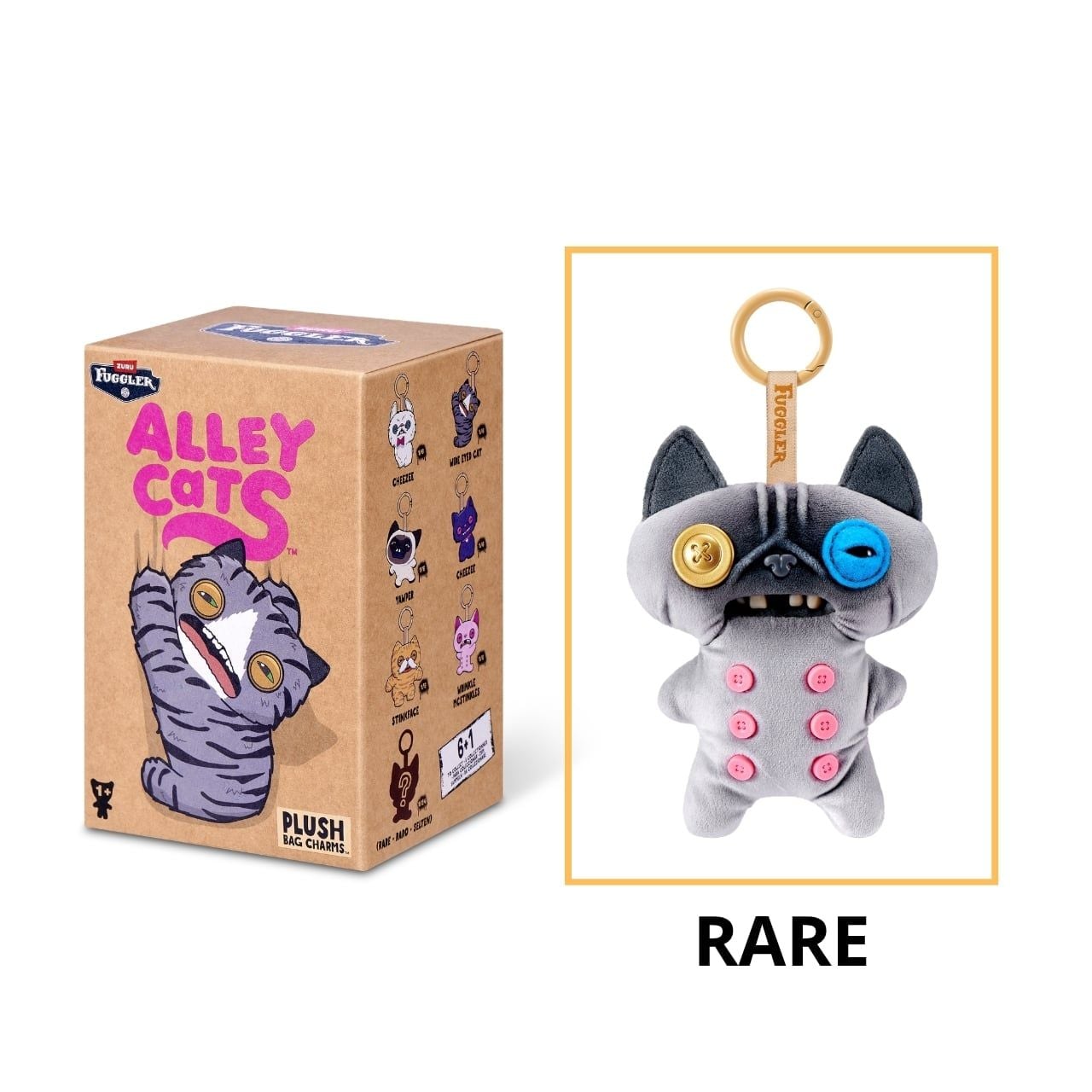  Đồ Chơi Sưu Tầm Hộp Mù ZURU TOYS Fuggler Alley Cat Keyrings 5