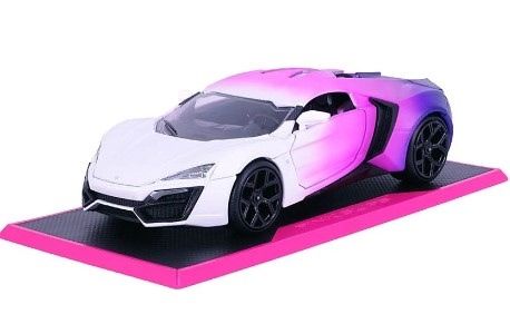 Đồ Chơi Xe Mô Hình JADA TOYS Pink Slips Lykan Hypersport 1:24 Scale Diecast Model Cars Toys 35058 