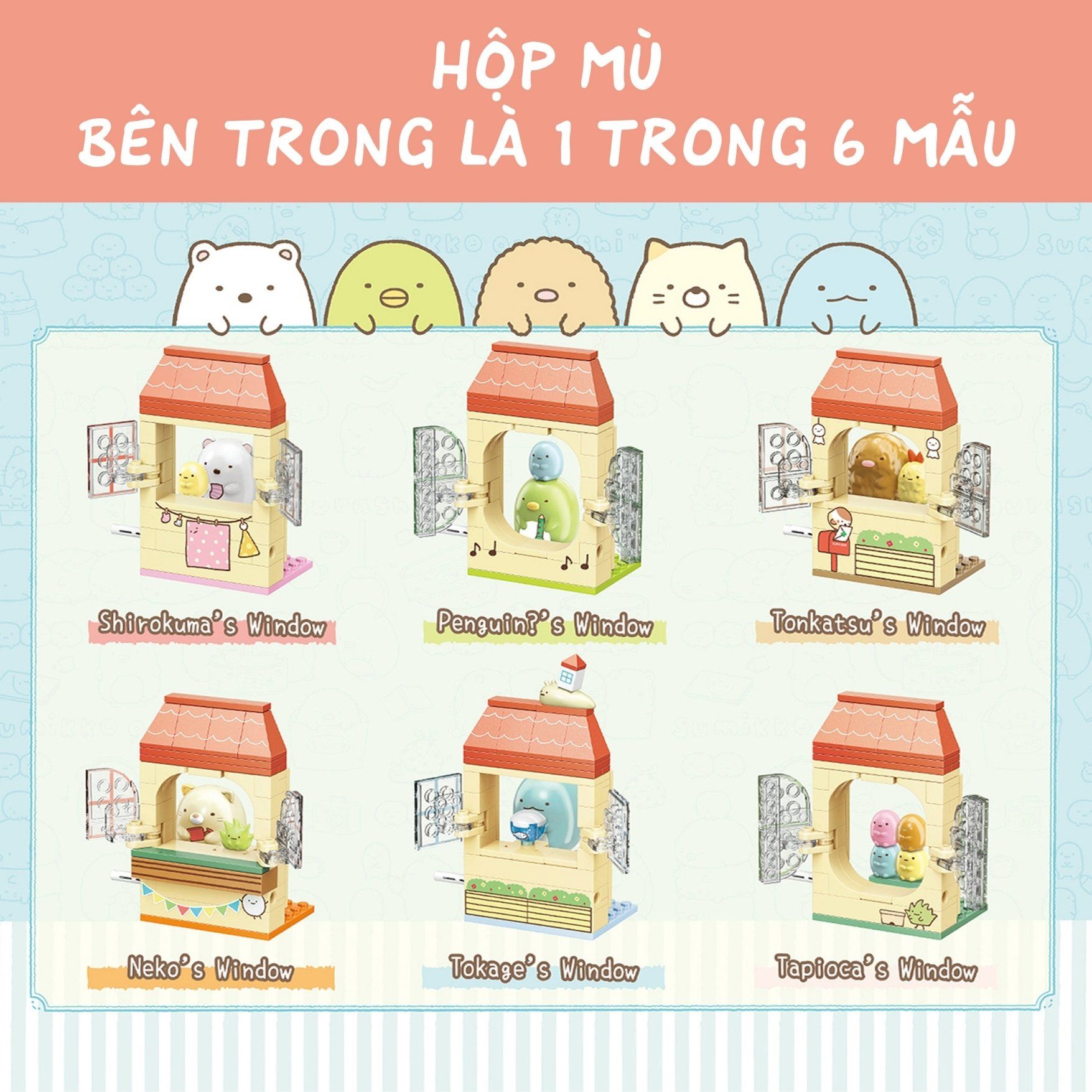  Đồ Chơi Lắp Ráp KEEPPLAY Sumikko Window Sill Blind Box 77020 - Simba Toys Vietnam 