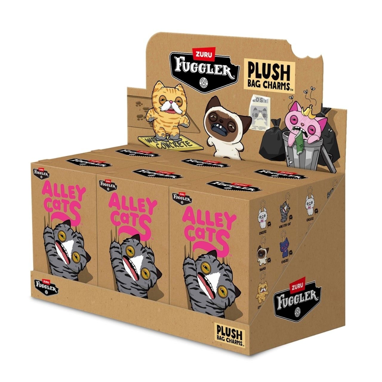  Đồ Chơi Sưu Tầm Hộp Mù ZURU TOYS Fuggler Alley Cat Keyrings 5