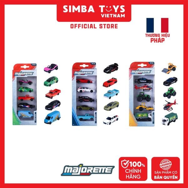  Bộ 5 Đồ Chơi Xe Mô Hình MAJORETTE Street Cars 5 Pieces Set 1:64 Diecast Model Car 8501004000 - Simba Toys Vietnam 