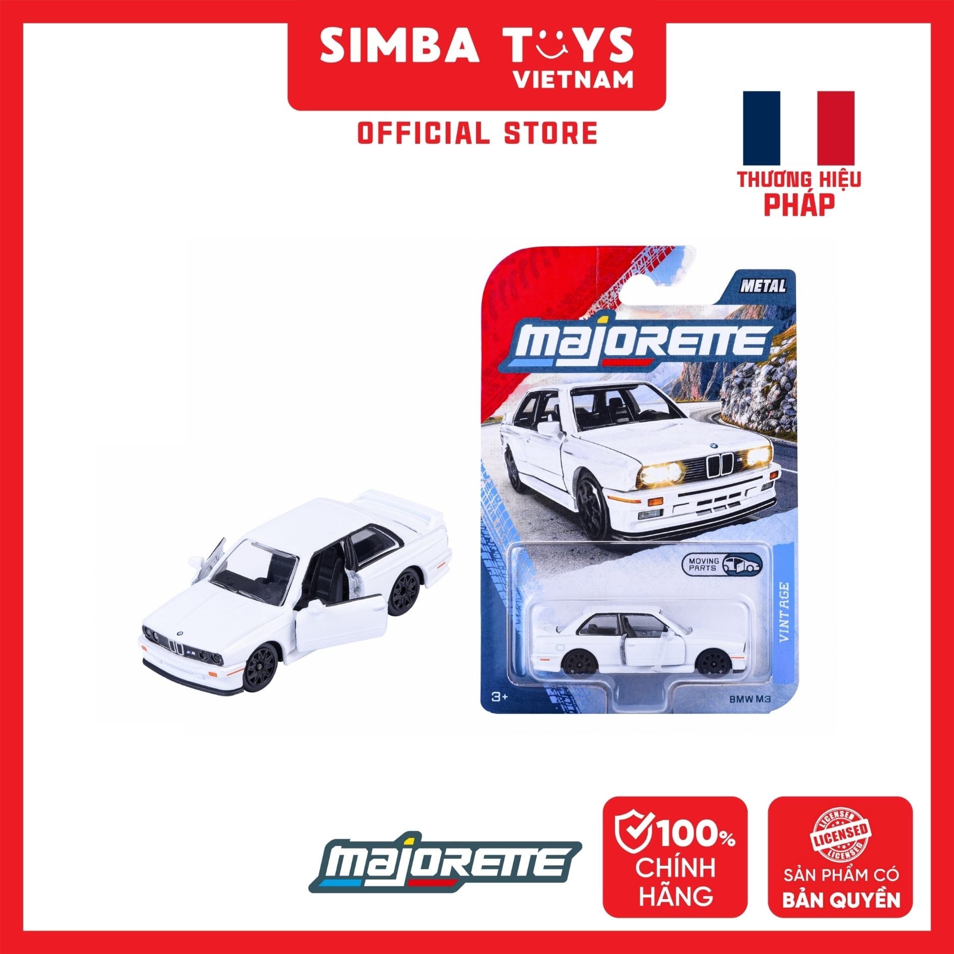  Đồ Chơi Xe Mô Hình MAJORETTE Vintage Premium BMW M3 8502000001MUE - Simba Toys Vietnam 