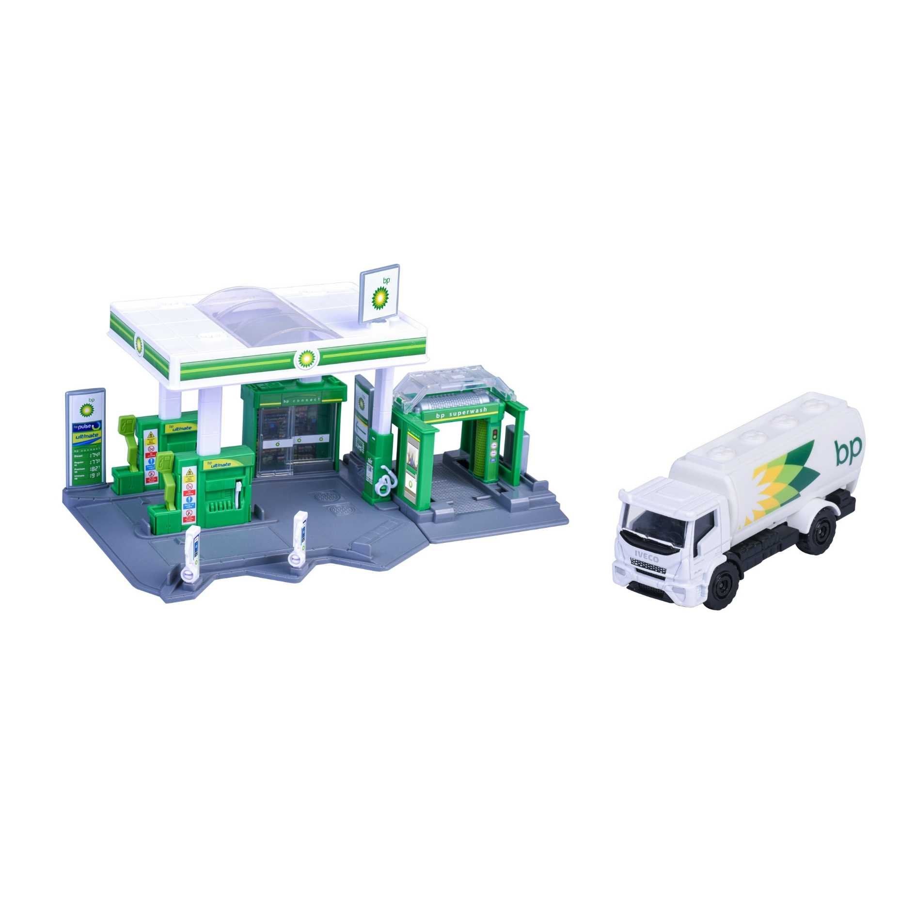  Bộ Đồ Chơi Mô Hình Trạm Xăng MAJORETTE Petrol Station BP + 1 Vehicle 8502006001 1:64 Diecast - Simba Toys Vietnam 