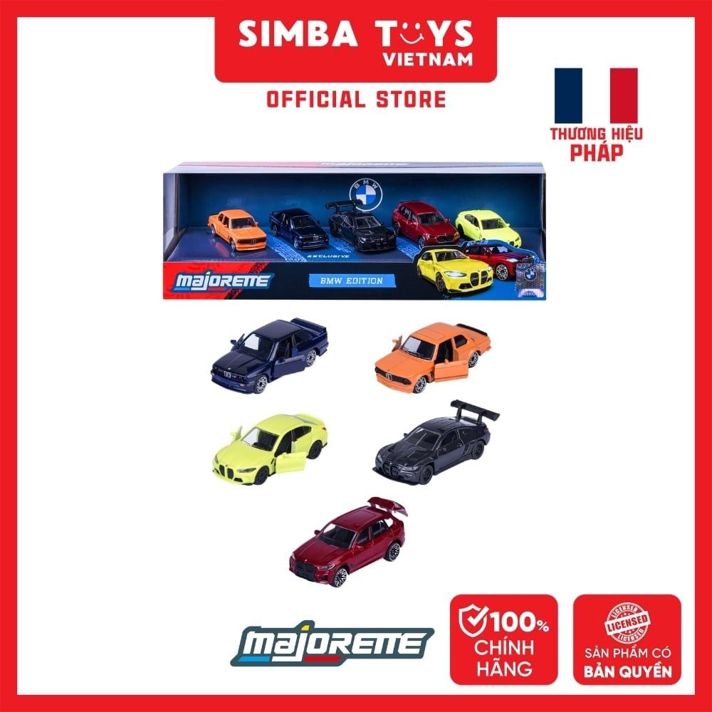  Bộ 5 Đồ Chơi Xe Mô Hình MAJORETTE BMW 5 Pieces Giftpack 8502105005 - Simba Toys Vietnam 