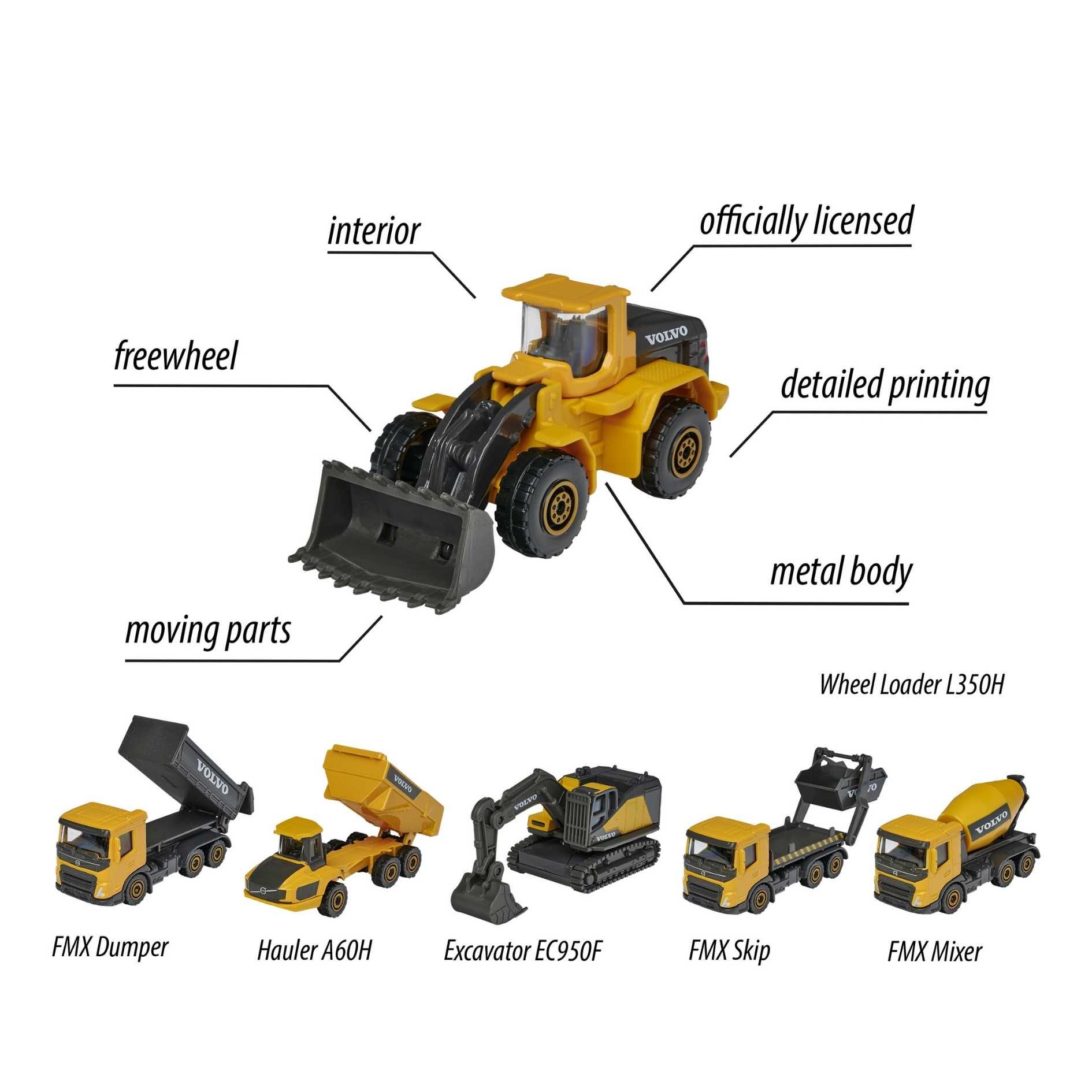  Đồ Chơi Xe Mô Hình MAJORETTE Volvo Construction Premium 8503100000 Diecast Model - Simba Toys Vietnam 