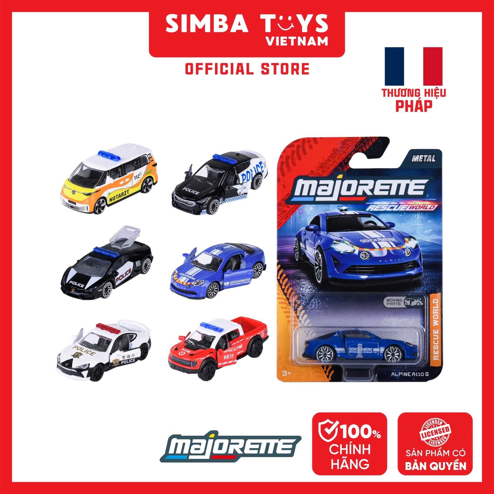  Đồ Chơi Xe Mô Hình MAJORETTE Rescue World Premium Cars 1:64 Diecast Model Car 8503100001 - Simba Toys Vietnam 