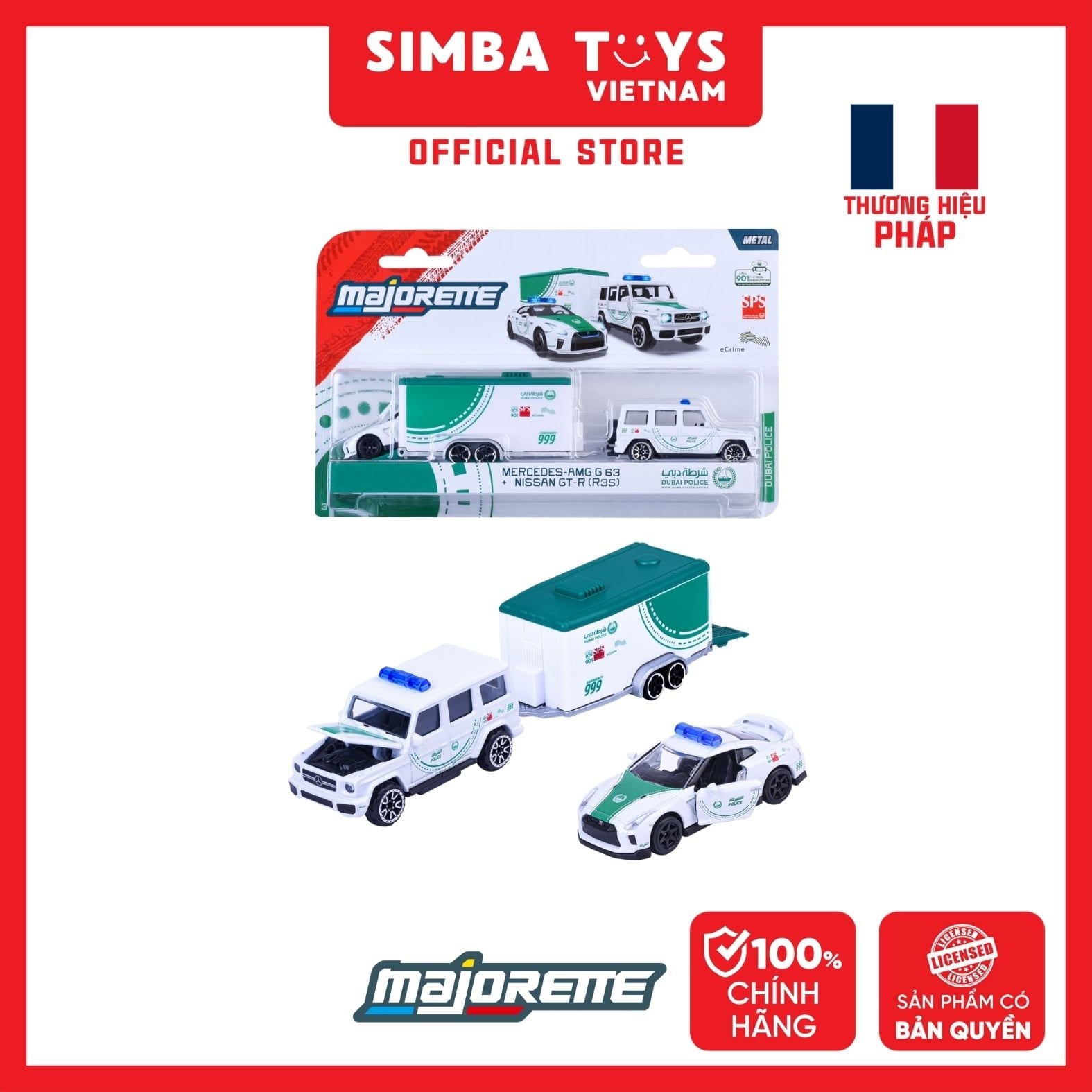 Đồ Chơi Xe Mô Hình MAJORETTE Dubai Police Racing Deluxe Trailer 8503103001047 - Simba Toys Vietnam 