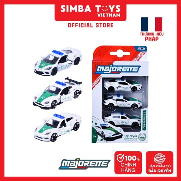  Đồ Chơi Xe Mô Hình MAJORETTE Dubai Police 3 Pieces Set 8503104001047 - Simba Toys Vietnam 