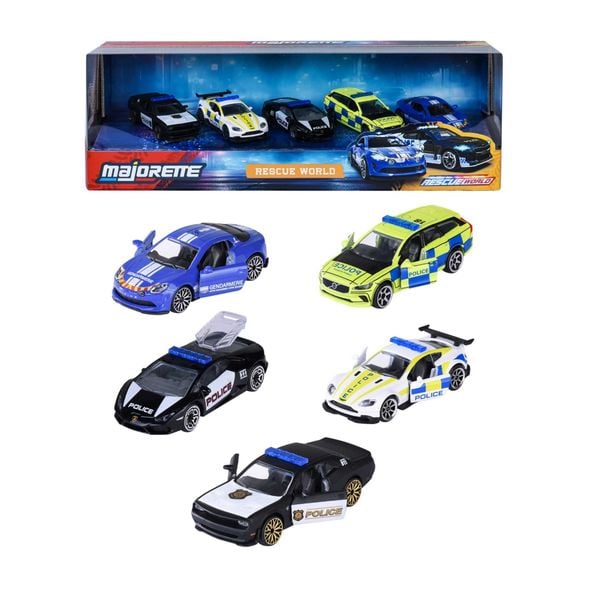  Bộ 5 Đồ Chơi Xe Mô Hình MAJORETTE Rescue World 5 Pieces Giftpack 8503105001 1:64 Diecast Model Car - Simba Toys Vietnam 