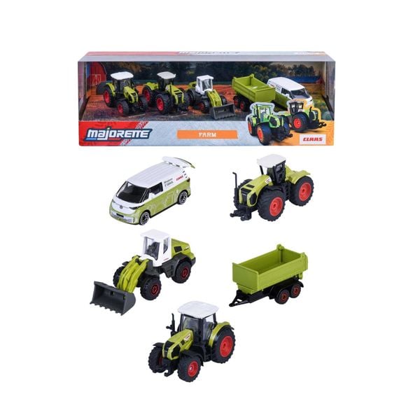  Bộ 5 Đồ Chơi Xe Mô Hình MAJORETTE Claas Farm 5 Pieces Giftpack 8503105002 1:64 Diecast Model Car - Simba Toys Vietnam 
