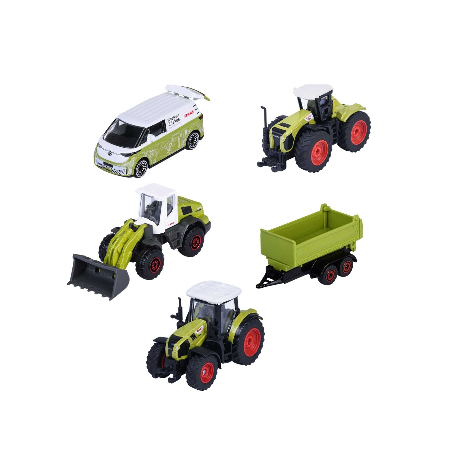  Bộ 5 Đồ Chơi Xe Mô Hình MAJORETTE Claas Farm 5 Pieces Giftpack 8503105002 1:64 Diecast Model Car - Simba Toys Vietnam 