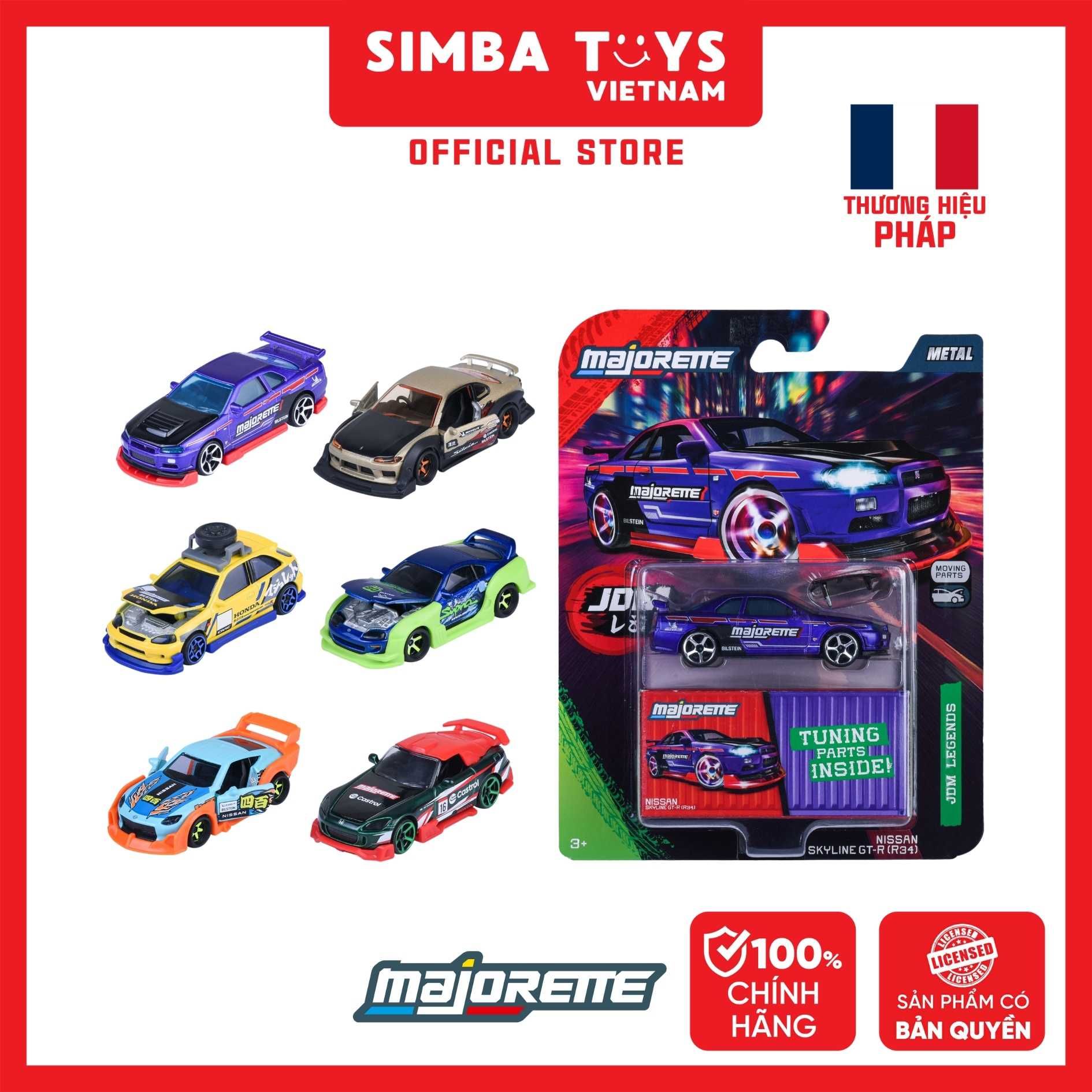  Đồ Chơi Xe Mô Hình MAJORETTE JDM Legends Deluxe Cars 1:64 Diecast Model Car 8504101001 - Simba Toys Vietnam 