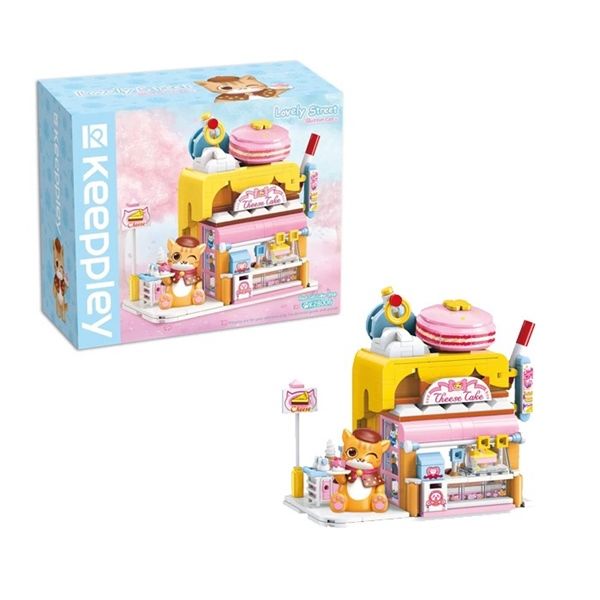 Đồ Chơi Lắp Ráp KEEPPLEY Lovely Street Red Cat Cake Shop Building Blocks K28006 