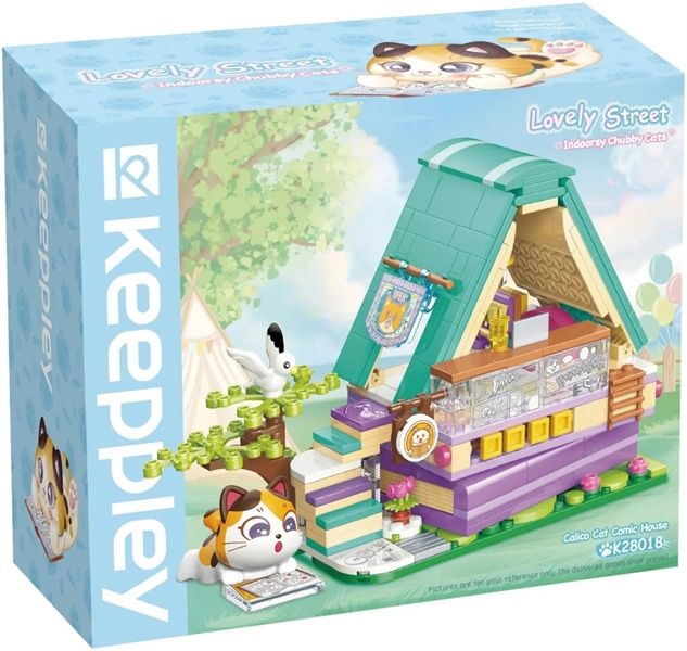  Đồ Chơi Lắp Ráp KEEPPLEY Lovely Street Calico Cat-Comic Book Store Building Blocks K28018 