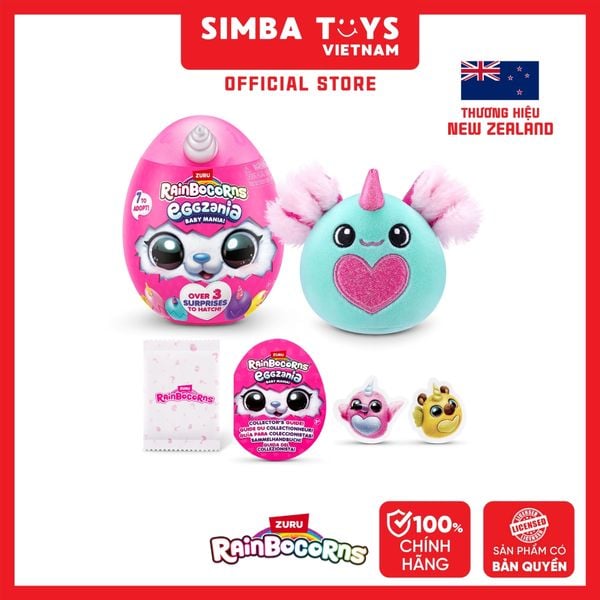  Đồ Chơi Trứng Bất Ngờ ZURU TOYS Rainbocorns Eggzania Baby Mania 92111 - Simba Toys Vietnam 