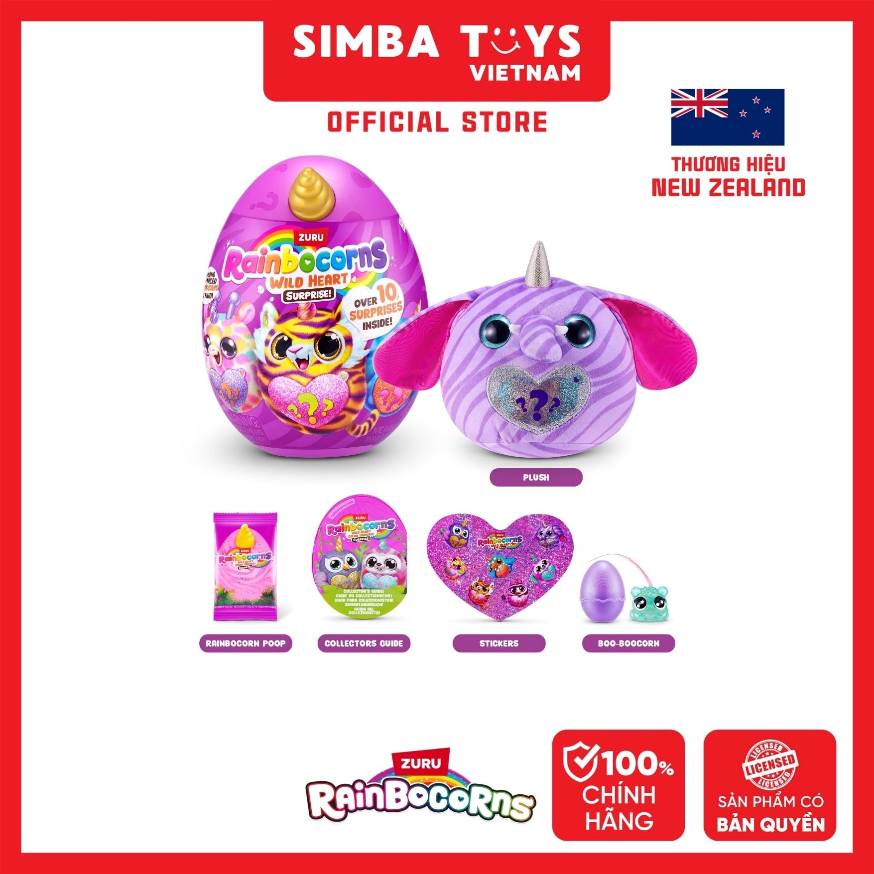  Đồ Chơi Trứng Bất Ngờ ZURU TOYS Rainbocorns Sparkle Heart Surprise 92129 - Simba Toys Vietnam 