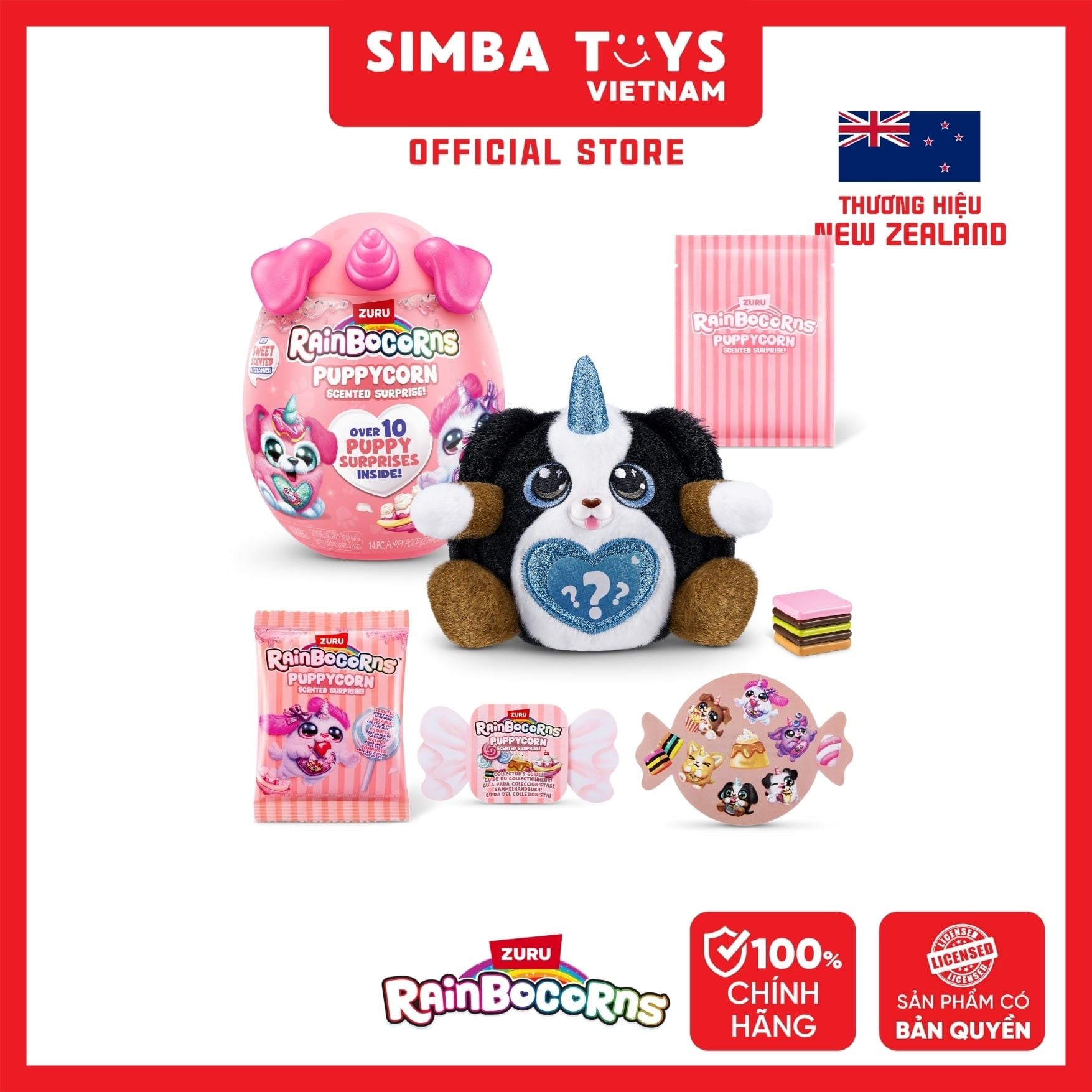  Đồ Chơi Trứng Bất Ngờ ZURU TOYS Rainbocorns Puppycorn Scented Surprise 9298 - Simba Toys Vietnam 