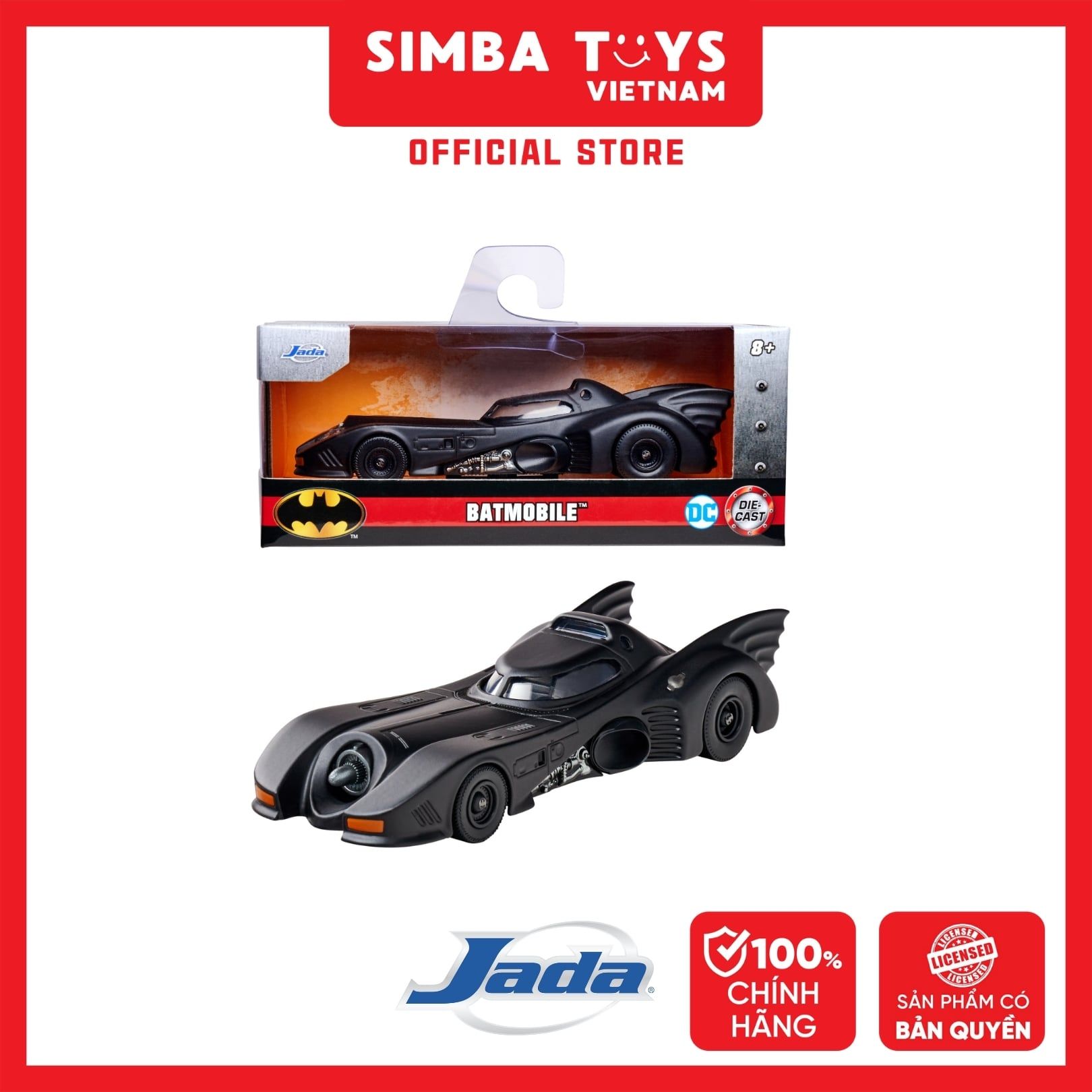  [CHỌN MẪU] Đồ Chơi Xe Mô Hình JADA TOYS DC Comics Batman Scale 1:32 - Simba Toys Vietnam 