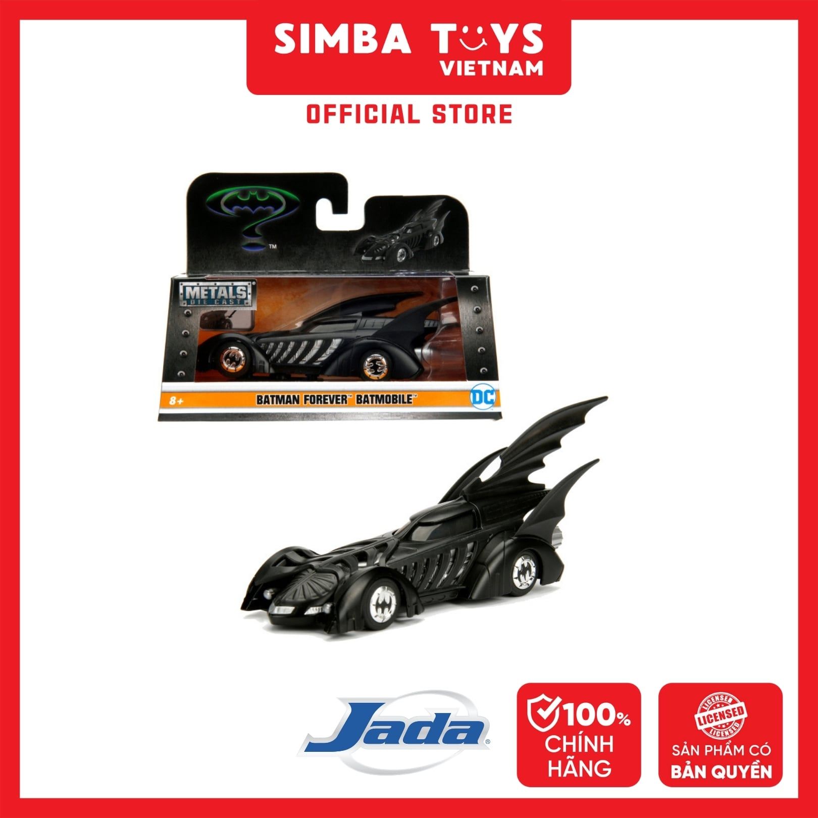  [CHỌN MẪU] Đồ Chơi Xe Mô Hình JADA TOYS DC Comics Batman Scale 1:32 - Simba Toys Vietnam 