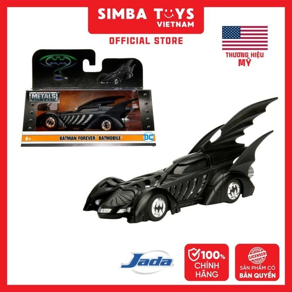  Đồ Chơi Xe Mô Hình JADA TOYS DC Comics Batman 1995 Batman Forever Batmobile 1:32 98717 - Simba Toys Vietnam 