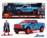  Đồ Chơi Xe Mô Hình JADA TOYS DC Comics Superman Figure & 2017 Ford F-150 Raptor 1:32 Diecast Toys 33092 