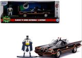  Đồ Chơi Xe Mô Hình JADA TOYS DC Comics Batman 1966 Classic TV Series Batmobile & Batman Figure 1:32 Diecast Toys 31703 