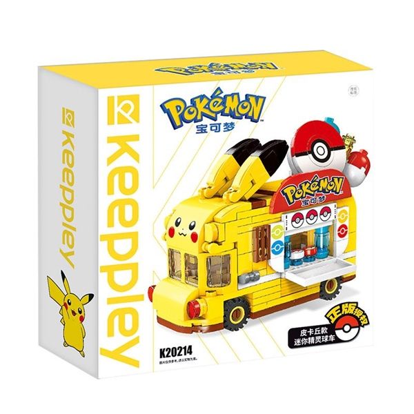  Đồ Chơi Lắp Ráp KEEPPLEY Pokemon - Pikachu Poké Ball Car K20214 Building Block 