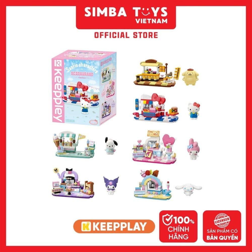  [BLINDBOX] Đồ Chơi Lắp Ráp Hộp Mù KEEPPLAY Sanrio Characters Restaurant Blind Box DZ0203 - Simba Toys Vietnam 