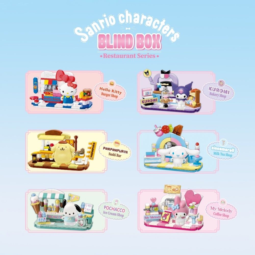  [BLINDBOX] Đồ Chơi Lắp Ráp Hộp Mù KEEPPLAY Sanrio Characters Restaurant Blind Box DZ0203 - Simba Toys Vietnam 