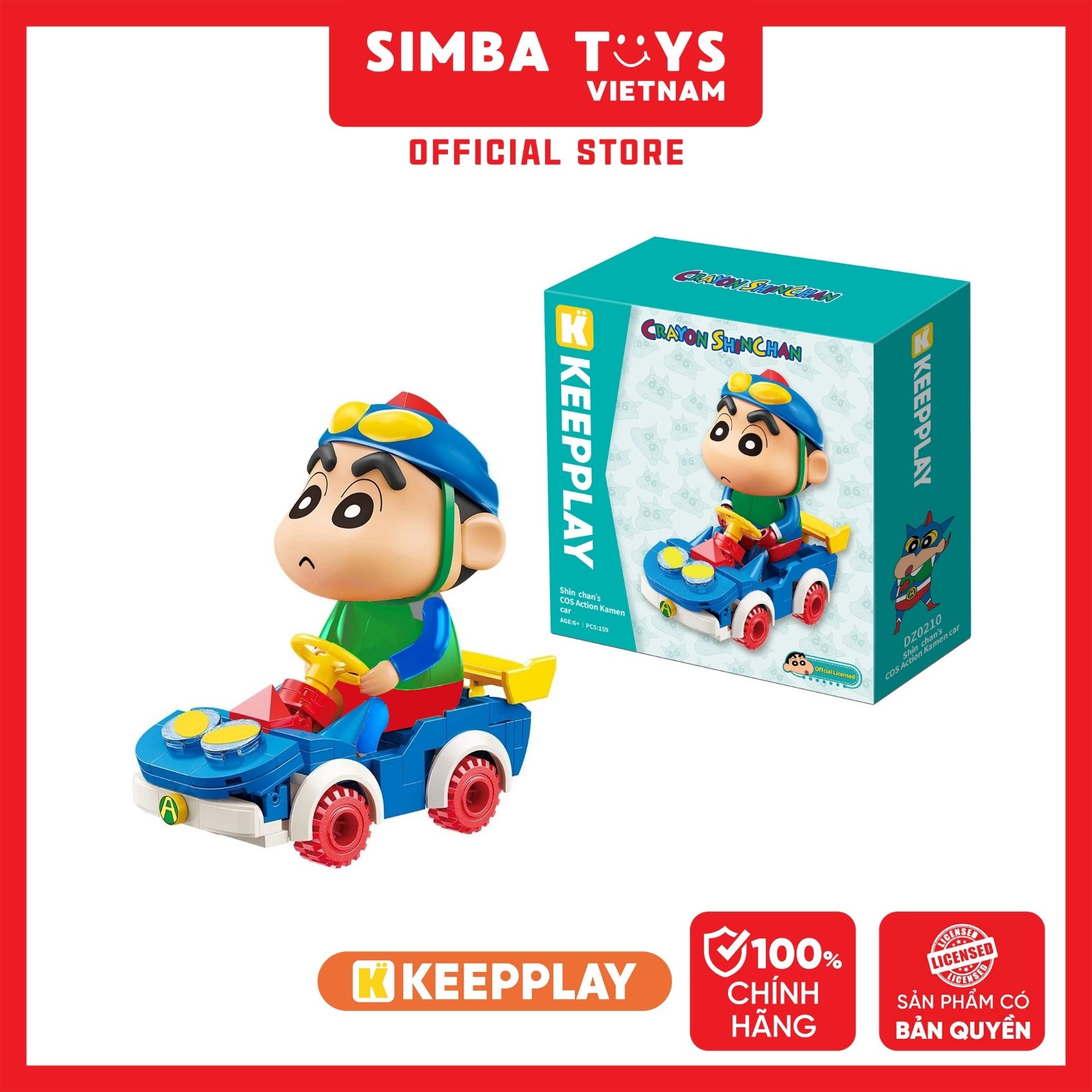  Đồ Chơi Lắp Ráp KEEPPLAY Shinchan COS Action Kamen Car DZ0210 - Simba Toys Vietnam 