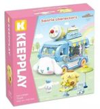  Đồ Chơi Lắp Ráp KEEPPLEY Sanrio Cinnamoroll & Pompompurin's Ice-cream Truck Building Blocks K20847 