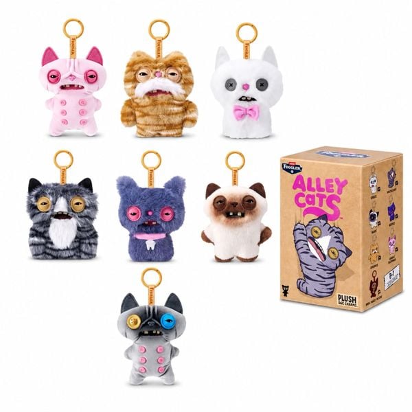  Đồ Chơi Sưu Tầm Hộp Mù ZURU TOYS Fuggler Alley Cat Keyrings 5
